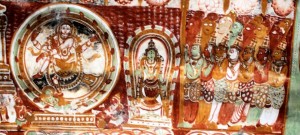 Chidambaram Nataraja temple, ancient painting in Goddess Temple