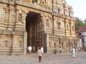 Karana reliefs in the East Gate of the Chidambaram temple