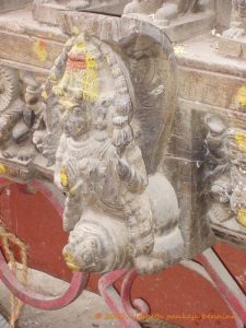 The tortoise at the base of the Vinayaka chariot of the Chidambaram Nataraja temple