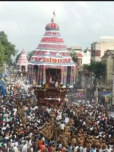 Chidambaram temple Dancing Nataraja's great chariot, ratha, ter